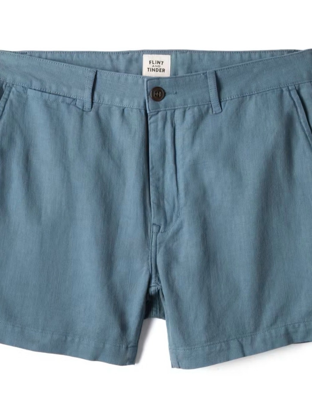 Flint & Tinder cotton linen shorts Orion blue size 32 - 5” inseam